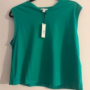 Green Sleeveless Women's Top